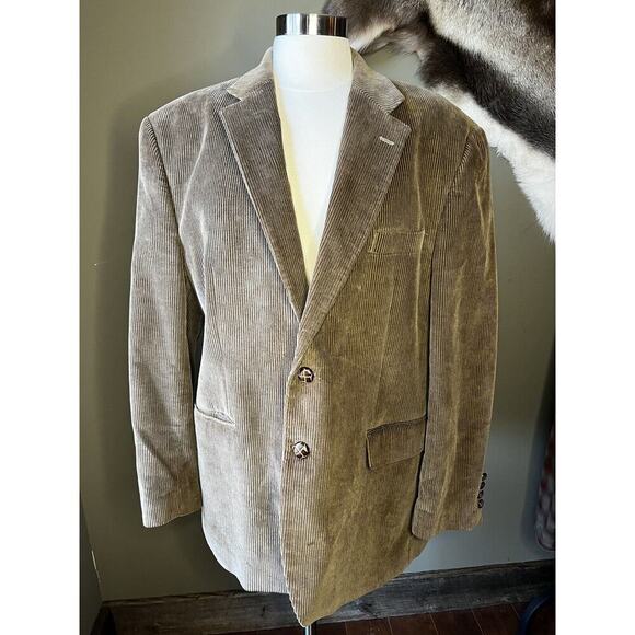 Ralph Lauren corduroy Mens Brown suit/sport coat jacket read below - Picture 1 of 9